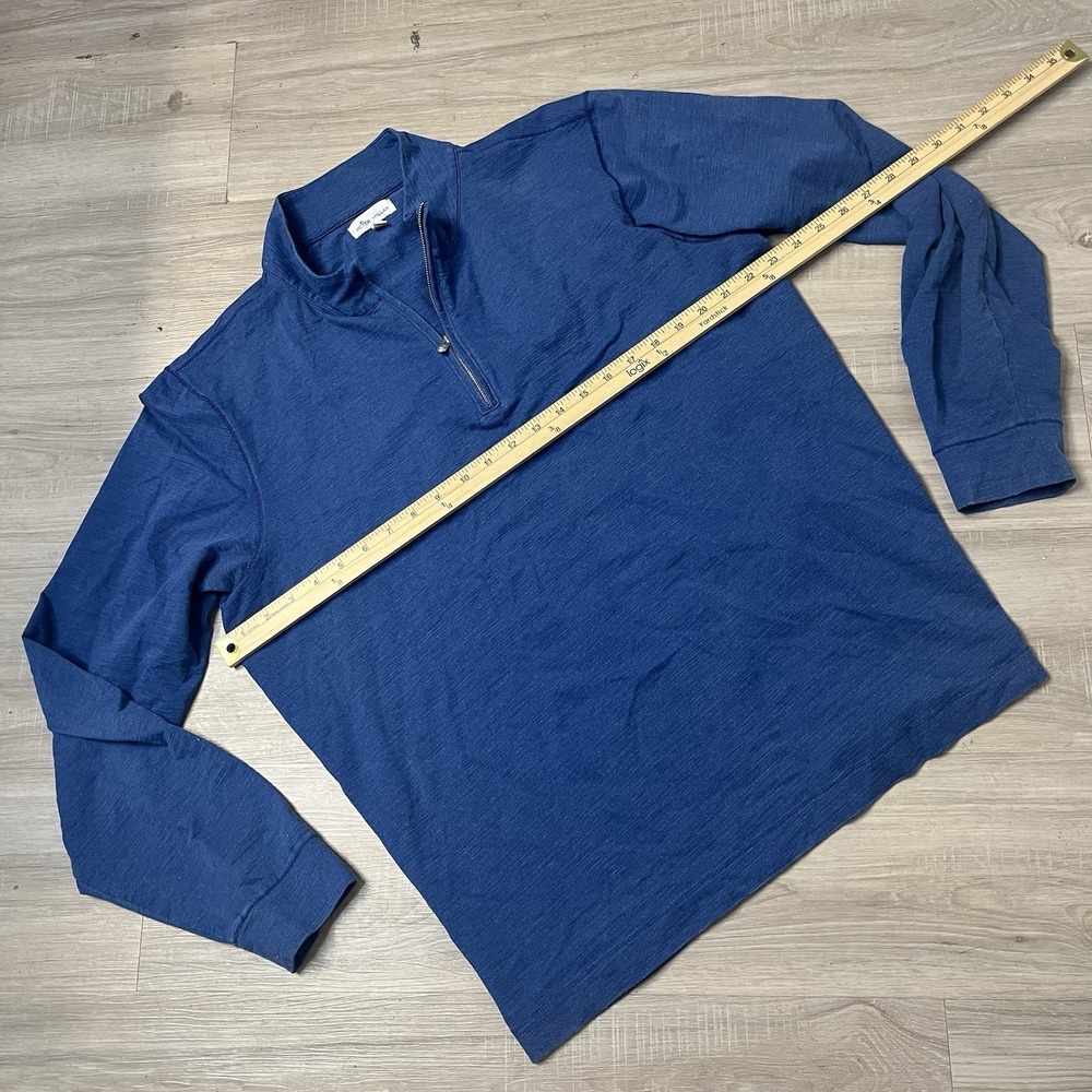 Peter Millar Crown Comfort Sweater Mens XL Blue Golf 1/4‎ Zip Pullover Preppy - Picture 7 of 12